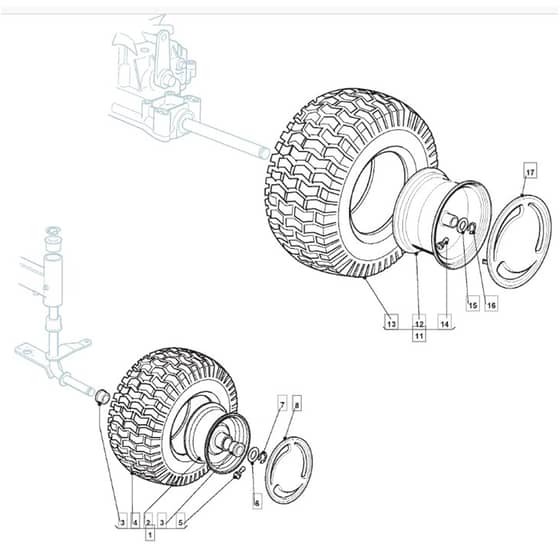 MRL 9214 H - 2009 - 2T2642436/IM9 - Mountfield Ride On Mower Wheels Diagram
