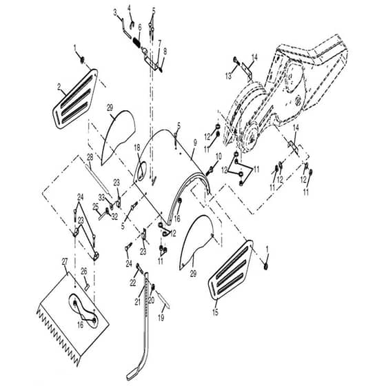 McCulloch MRT6 - 96091000600 - 2007-08 - Tine Shield Parts Diagram
