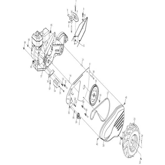 McCulloch MRT6 - 96091002100 - 2010-07 - Mainframe, Left Side Parts Diagram