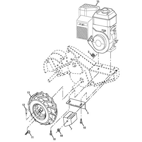 McCulloch MRT6 - 96091002100 - 2010-07 - Mainframe, Right Side Parts Diagram
