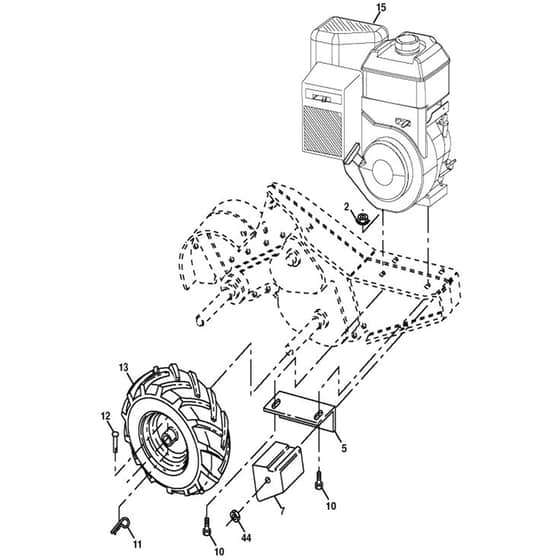 McCulloch MRT6 - 96091002102 - 2012-02 - Mainframe, Right Side Parts Diagram