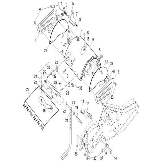 McCulloch MRT6 - 96091002106 - 2013-10 - Tine Shield Parts Diagram