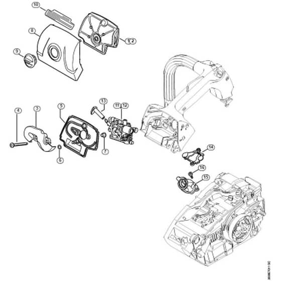 Genuine Stihl MS150 TC-E / G – Air filter, Carburetor box cover