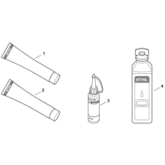 Stihl MS162 - Auxiliary And Operating Materials - Parts Diagram