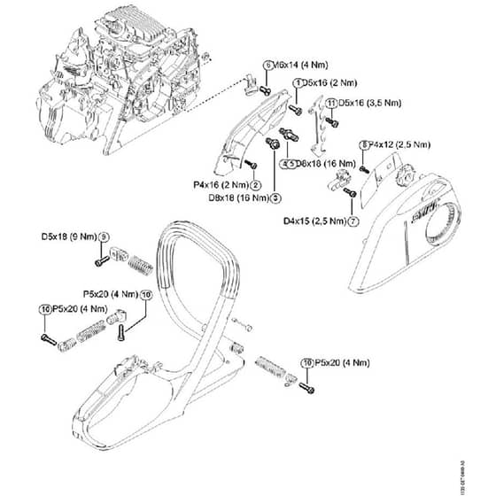 Genuine Stihl MS171 / R - Tightening Torques