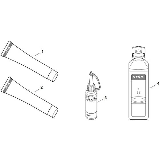 Stihl MS172 - Auxiliary And Operating Materials - Parts Diagram