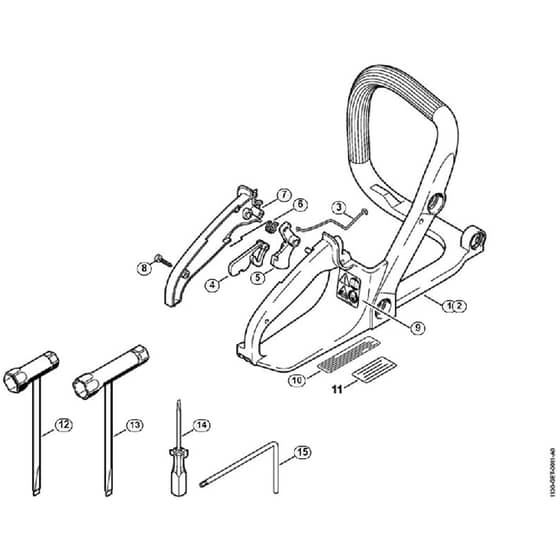 Genuine Stihl MS180 2-MIX / Q - Handle Frame, Tools
