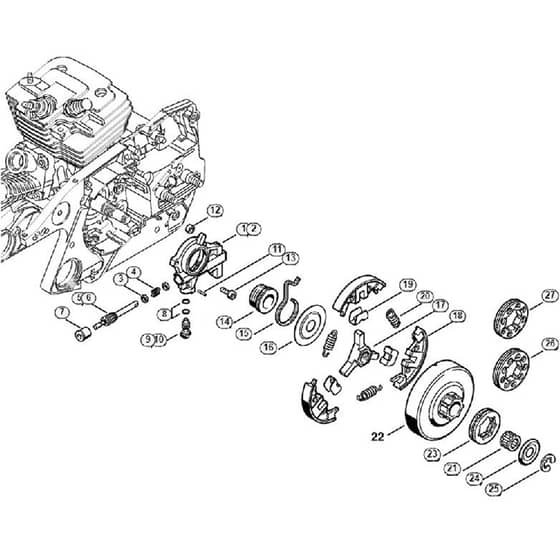 Genuine Stihl MS441 / C - Oil Pump, Clutch
