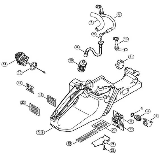 Genuine Stihl MS441 / G - Tank housing