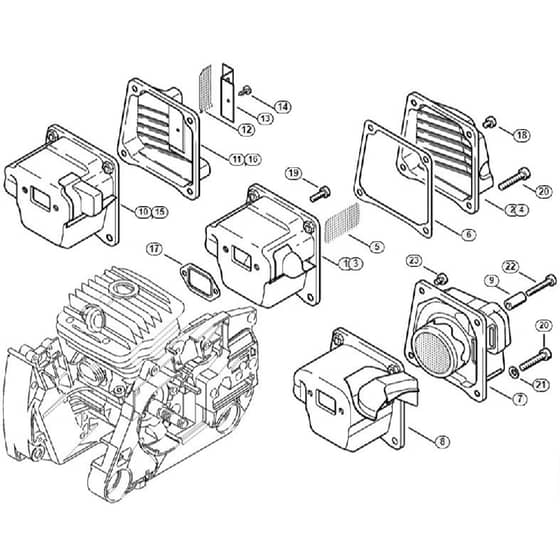 Genuine Stihl MS460 / C - Muffler