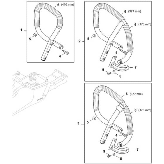 Genuine Stihl MS462 C-M / AD - Handlebar