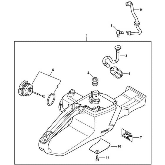 Genuine Stihl MS462 C-M / O - Tank housing