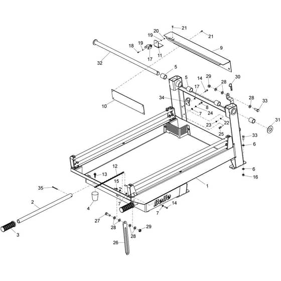 Belle MS 500 Bench Saw - Upper Frame