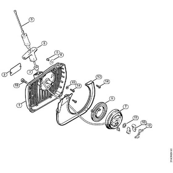 Genuine Stihl MS880 / H - Rewind starter