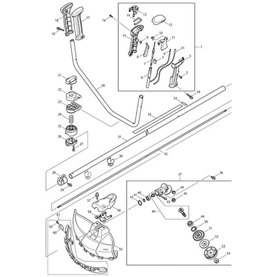 Makita MS-245.4U - Brush Cutter - Power Tool 01 Diagram