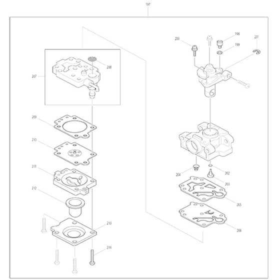 Makita MS-248.4CE - Petrol Brushcutter - Power Tool 05 Diagram