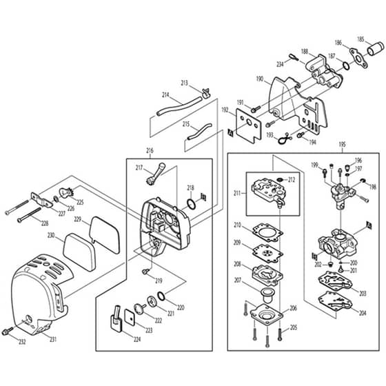 Makita MS-335.4C - Petrol Brushcutter - Power Tool 04 Diagram