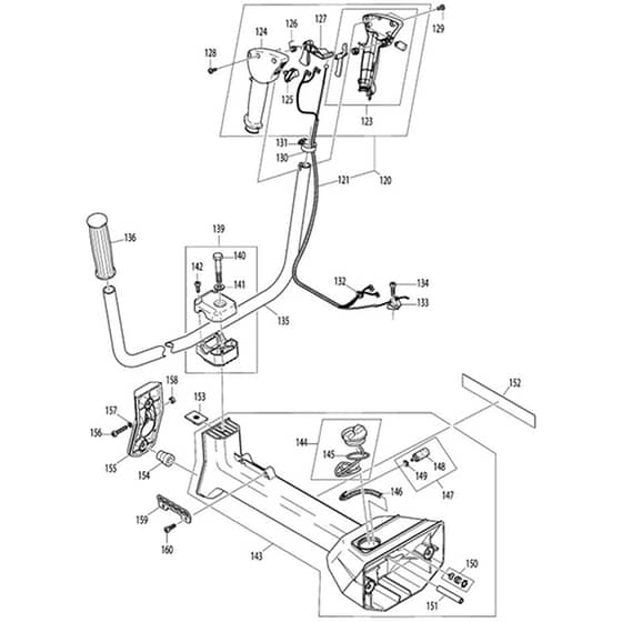 Makita MS-4010 - Petrol Brush Cutter - Power Tool 02 Diagram