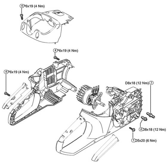 Genuine Stihl MSA200 C-BQ / F - Tightening torques