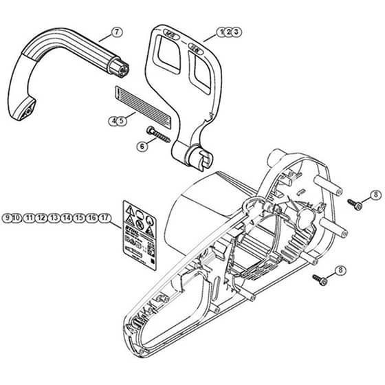 Genuine Stihl MSE141 C-Q / D - Hand guard