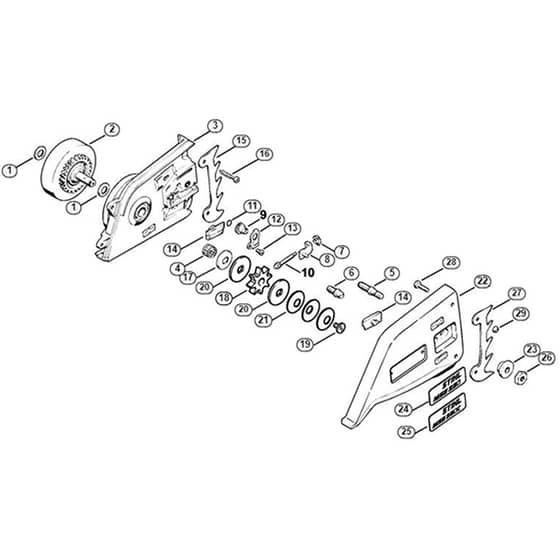 Genuine Stihl MSE220 / D - Chain sprocket cover