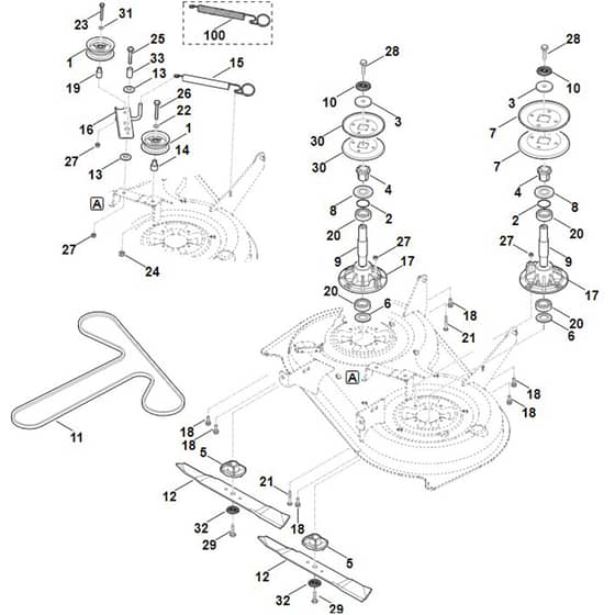 Viking MT4097.0 SX - Blade Drive - Parts Diagram