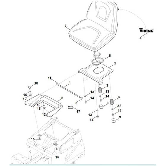 Viking MT4097.1 SX - Seat - Parts Diagram
