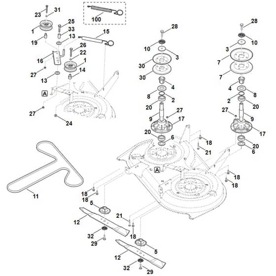 Viking MT4112.0 S - Blade Drive - Parts Diagram