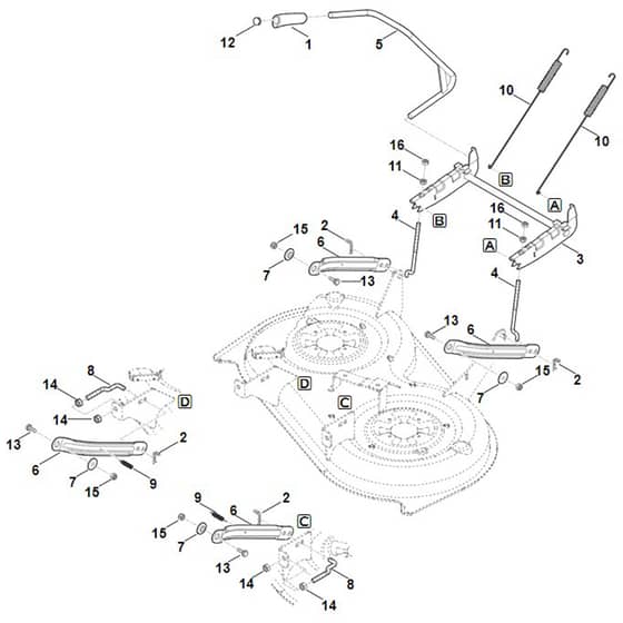 Viking MT4112.0 S - Height Adjustment - Parts Diagram