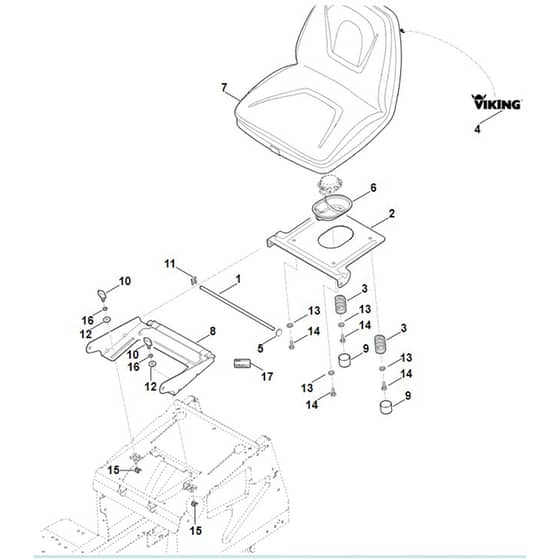Viking MT4112.0 S - Seat - Parts Diagram