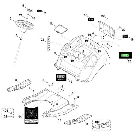 Viking MT4112.1 S - Cover - Parts Diagram