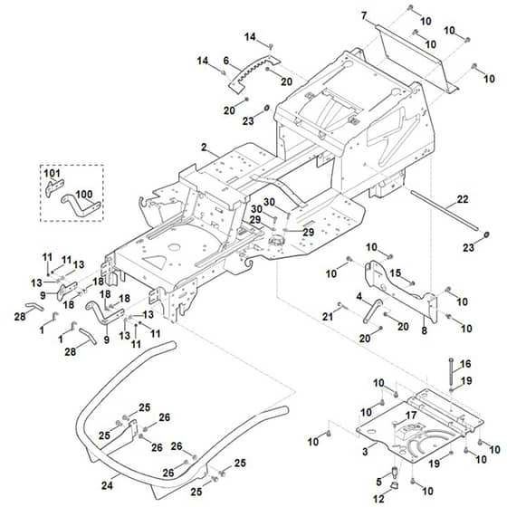 Viking MT4112.1 S - Frame - Parts Diagram