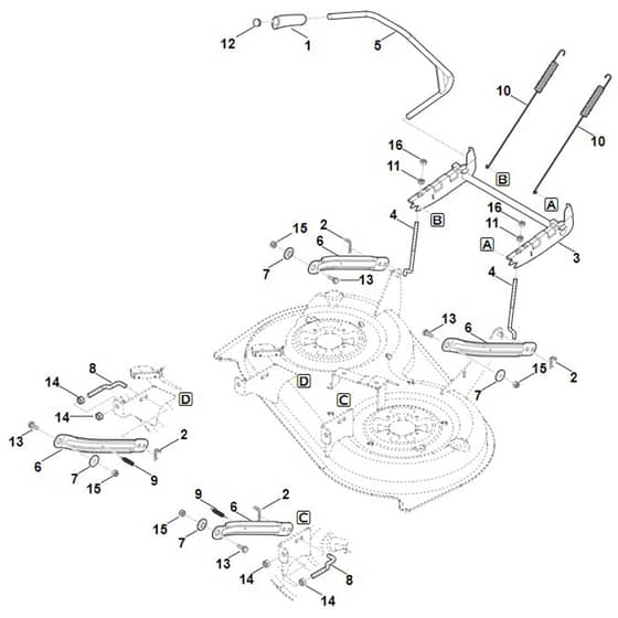 Viking MT4112.1 S - Height Adjustment - Parts Diagram