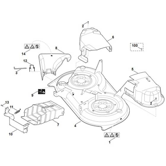 Viking MT4112.1 S - Mowing Deck Housing - Parts Diagram