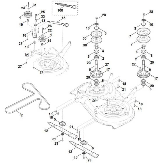 Viking MT4112.1 SZ - Blade Drive - Parts Diagram