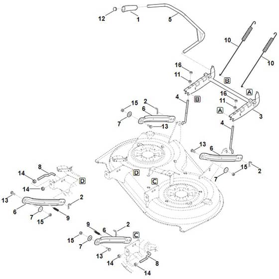 Viking MT4112.1 SZ - Height Adjustment - Parts Diagram