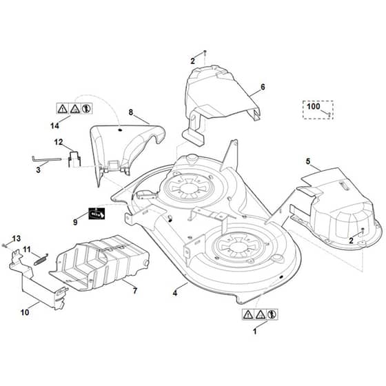 Viking MT4112.1 SZ - Mowing Deck Housing - Parts Diagram