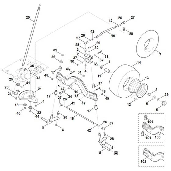 Viking MT4112.1 SZ - Steering, Front Wheel - Parts Diagram