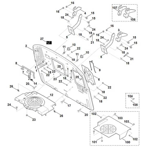 Viking MT5097.0 C - Back Panel - Parts Diagram