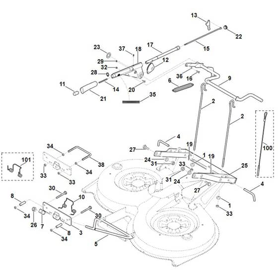 Viking MT5097.0 - Height Adjustment - Parts Diagram