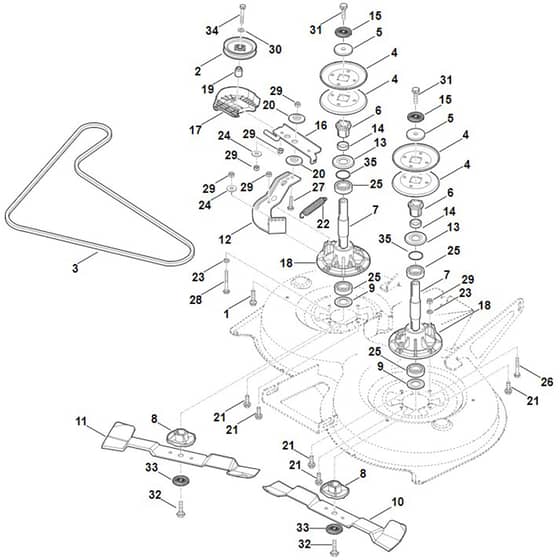 Viking MT5097.0 K - Blade Drive - Parts Diagram