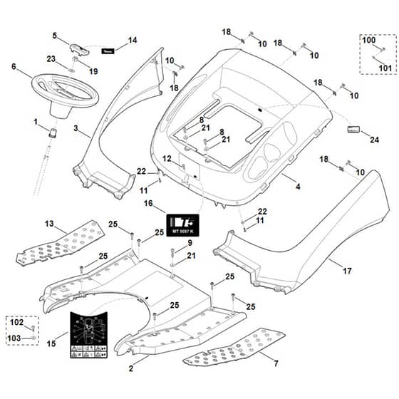 Viking MT5097.0 K - Cover - Parts Diagram