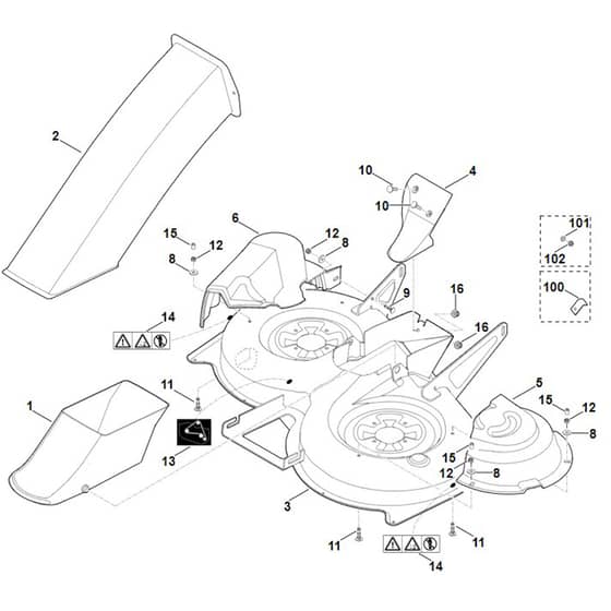 Viking MT5097.0 - Mowing Deck Housing - Parts Diagram