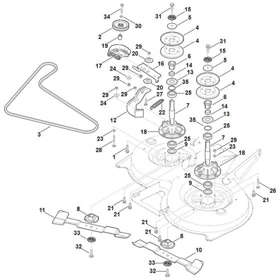 Viking MT5097.0 Z - Blade Drive - Parts Diagram