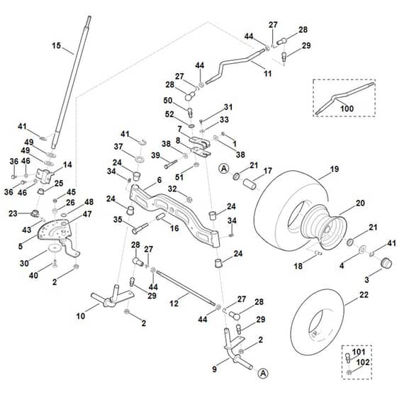 Viking MT5097.0 Z - Steering, Front Wheel - Parts Diagram