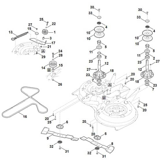 Viking MT5097.1 C - Blade Drive - Parts Diagram
