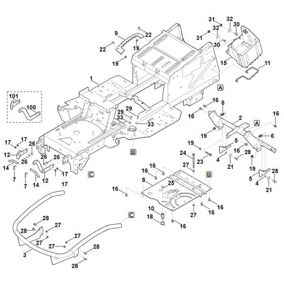 Viking MT5097.1 C - Frame - Parts Diagram