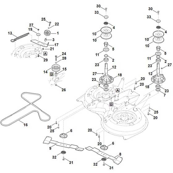Viking MT5097.1 Z - Blade Drive - Parts Diagram