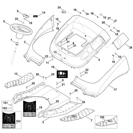 Viking MT5097.1 Z - Cover - Parts Diagram