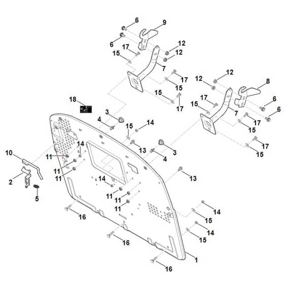 Viking MT5112.1 Z - Back Panel - Parts Diagram